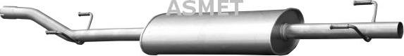 Asmet 02.046 - Средний глушитель выхлопных газов autosila-amz.com