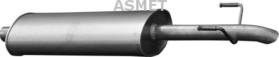 Asmet 02.043 - Глушитель выпускной системы autosila-amz.com