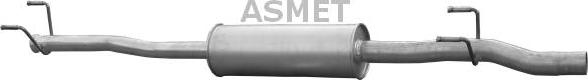 Asmet 0-2059 - Средний глушитель выхлопных газов autosila-amz.com