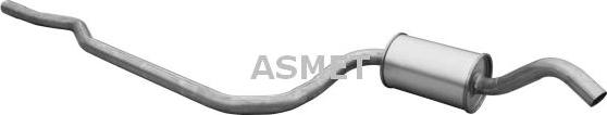 Asmet 07.069 - Средний глушитель выхлопных газов autosila-amz.com