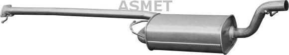 Asmet 07.153 - Средний глушитель выхлопных газов autosila-amz.com