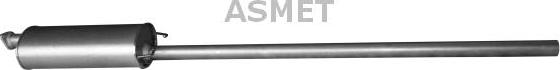 Asmet 07.188 - Средний глушитель выхлопных газов autosila-amz.com