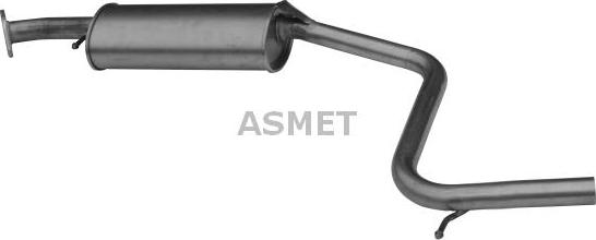 Asmet 07.177 - Средний глушитель выхлопных газов autosila-amz.com