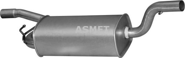 Asmet 07.245 - Средний глушитель выхлопных газов autosila-amz.com