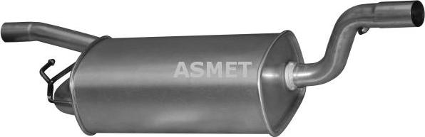Asmet 07.243 - Средний глушитель выхлопных газов autosila-amz.com