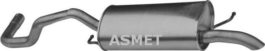 Asmet 19.015 - Глушитель выхлопных газов, конечный autosila-amz.com