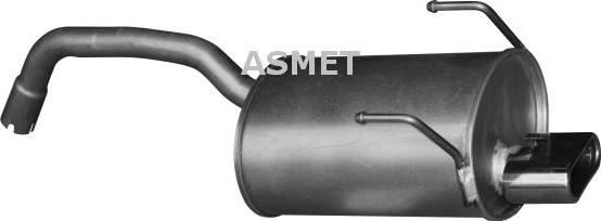 Asmet 16.085 - Глушитель выхлопных газов, конечный autosila-amz.com