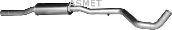 Asmet 16.071 - Средний глушитель выхлопных газов autosila-amz.com