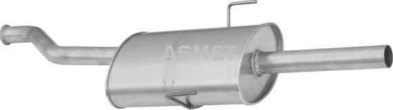 Asmet 10.092 - Средний глушитель выхлопных газов autosila-amz.com