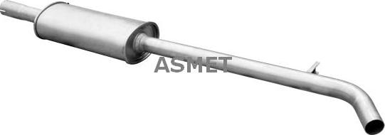 Asmet 10.131 - Средний глушитель выхлопных газов autosila-amz.com