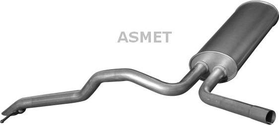 Asmet 10.122 - Глушитель выхлопных газов, конечный autosila-amz.com