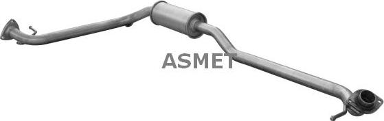 Asmet 13.036 - Средний глушитель выхлопных газов autosila-amz.com