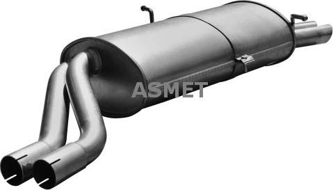 Asmet 12.040 - Глушитель выхлопных газов, конечный autosila-amz.com