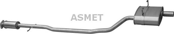 Asmet 12.025 - Средний глушитель выхлопных газов autosila-amz.com