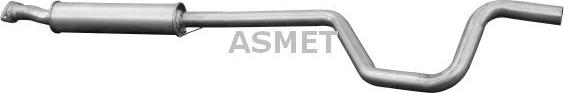 Asmet 30.011 - Средний глушитель выхлопных газов autosila-amz.com