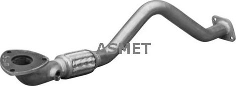 Asmet 31.007 - Выхлопная труба передн (длина:910мм) CHEVROLET AVEO / KALOS DAEWOO KALOS 1.2 04.03- autosila-amz.com
