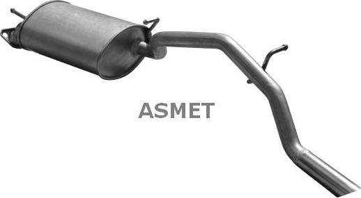 Asmet 25.019 - Глушитель выхлопных газов, конечный autosila-amz.com