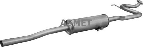 Asmet 20.041 - Средний глушитель выхлопных газов autosila-amz.com