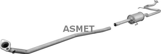 Asmet 20.042 - Средний глушитель выхлопных газов autosila-amz.com