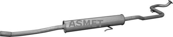 Asmet 20.061 - Средний глушитель выхлопных газов autosila-amz.com