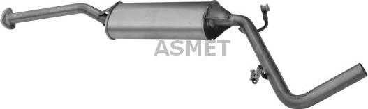 Asmet 21.006 - Средний глушитель выхлопных газов autosila-amz.com