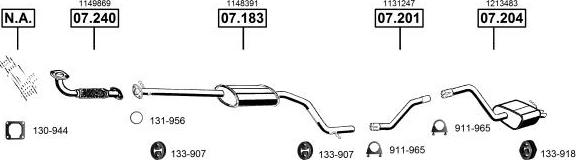 Asmet FO073945 - Система выпуска ОГ autosila-amz.com