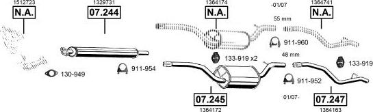 Asmet FO072655 - Система выпуска ОГ autosila-amz.com