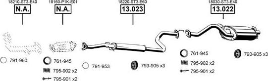 Asmet HO130450 - Система выпуска ОГ autosila-amz.com