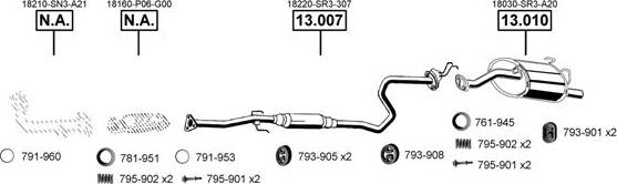 Asmet HO130435 - Система выпуска ОГ autosila-amz.com