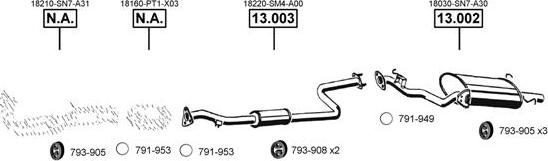 Asmet HO130170 - Система выпуска ОГ autosila-amz.com