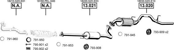 Asmet HO131100 - Система выпуска ОГ autosila-amz.com