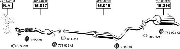 Asmet HY150710 - Система выпуска ОГ autosila-amz.com