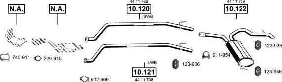 Asmet NI141300 - Система выпуска ОГ autosila-amz.com