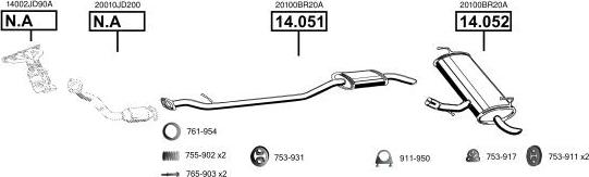 Asmet NI141790 - Система выпуска ОГ autosila-amz.com