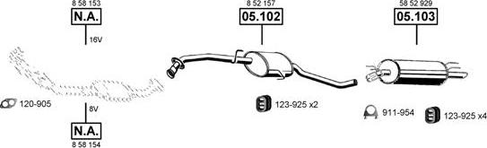 Asmet OP054300 - Система выпуска ОГ autosila-amz.com