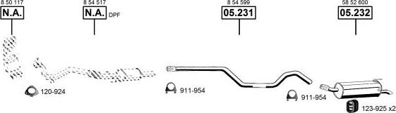 Asmet OP055840 - Система выпуска ОГ autosila-amz.com