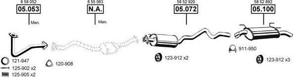 Asmet OP050970 - Система выпуска ОГ autosila-amz.com