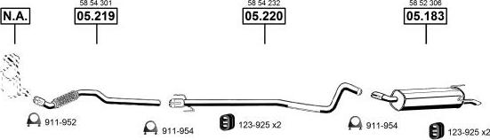 Asmet OP051570 - Система выпуска ОГ autosila-amz.com