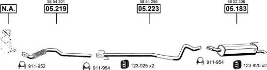 Asmet OP051668 - Система выпуска ОГ autosila-amz.com