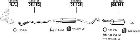 Asmet OP051305 - Система выпуска ОГ autosila-amz.com