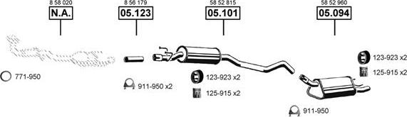 Asmet OP052380 - Система выпуска ОГ autosila-amz.com