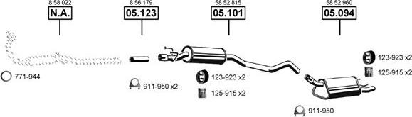 Asmet OP052360 - Система выпуска ОГ autosila-amz.com