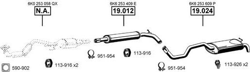 Asmet SE191435 - Система выпуска ОГ autosila-amz.com