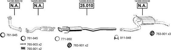 Asmet SU250480 - Система выпуска ОГ autosila-amz.com