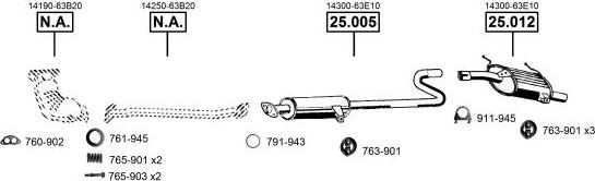 Asmet SU251580 - Система выпуска ОГ autosila-amz.com