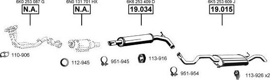 Asmet VA035590 - Система выпуска ОГ autosila-amz.com