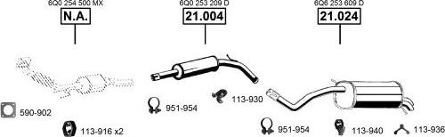 Asmet VA035165 - Система выпуска ОГ autosila-amz.com