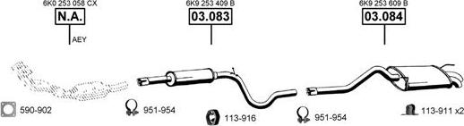 Asmet VA030910 - Система выпуска ОГ autosila-amz.com