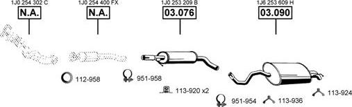 Asmet VA032430 - Система выпуска ОГ autosila-amz.com