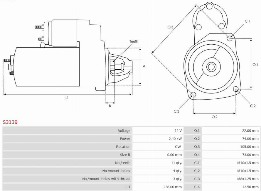 AS-PL S3139 - деталь autosila-amz.com